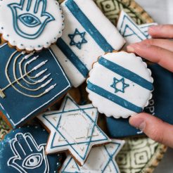 Kekse mit jüdischen Symbolen