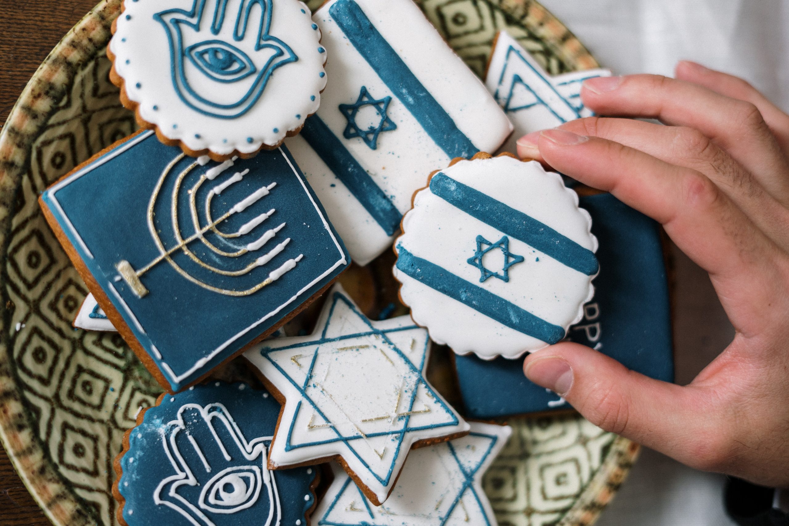 Kekse mit jüdischen Symbolen